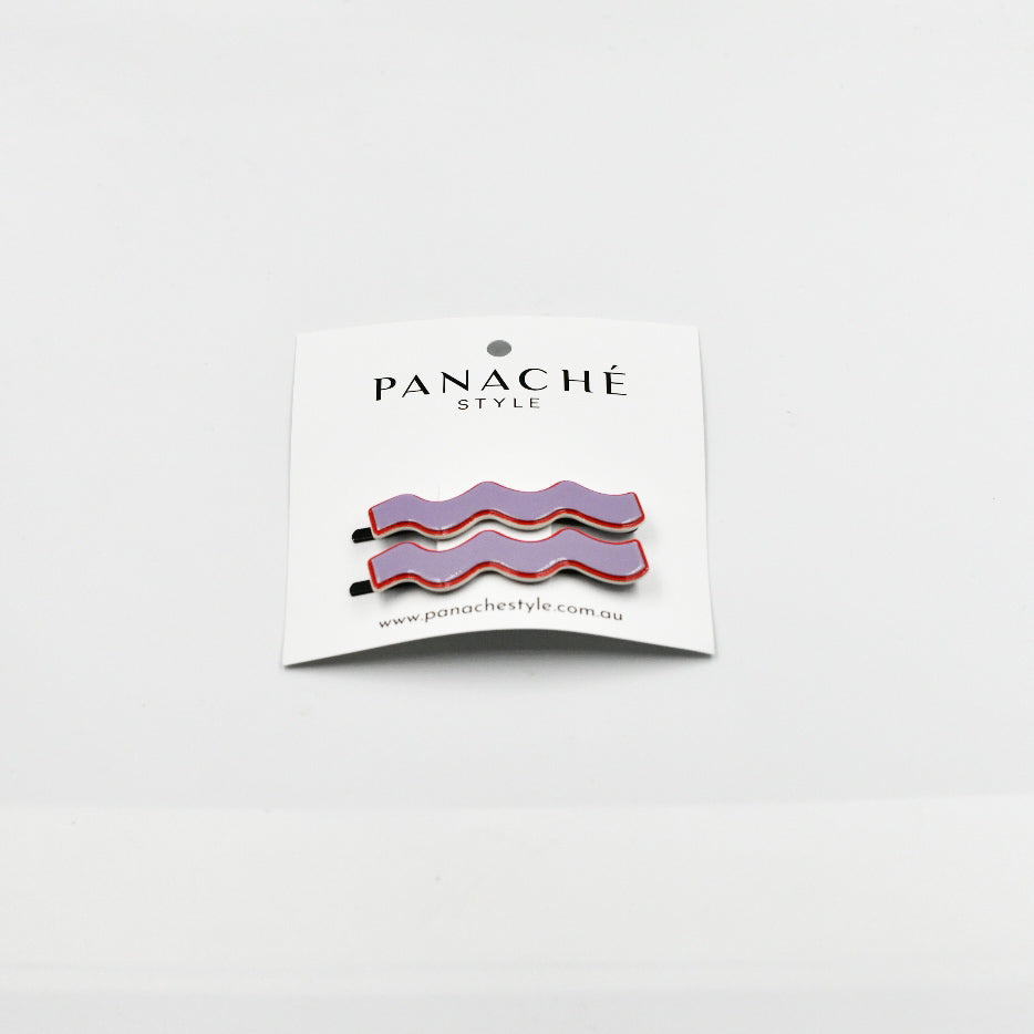 Panache Whitney Slides - Lilac and Red