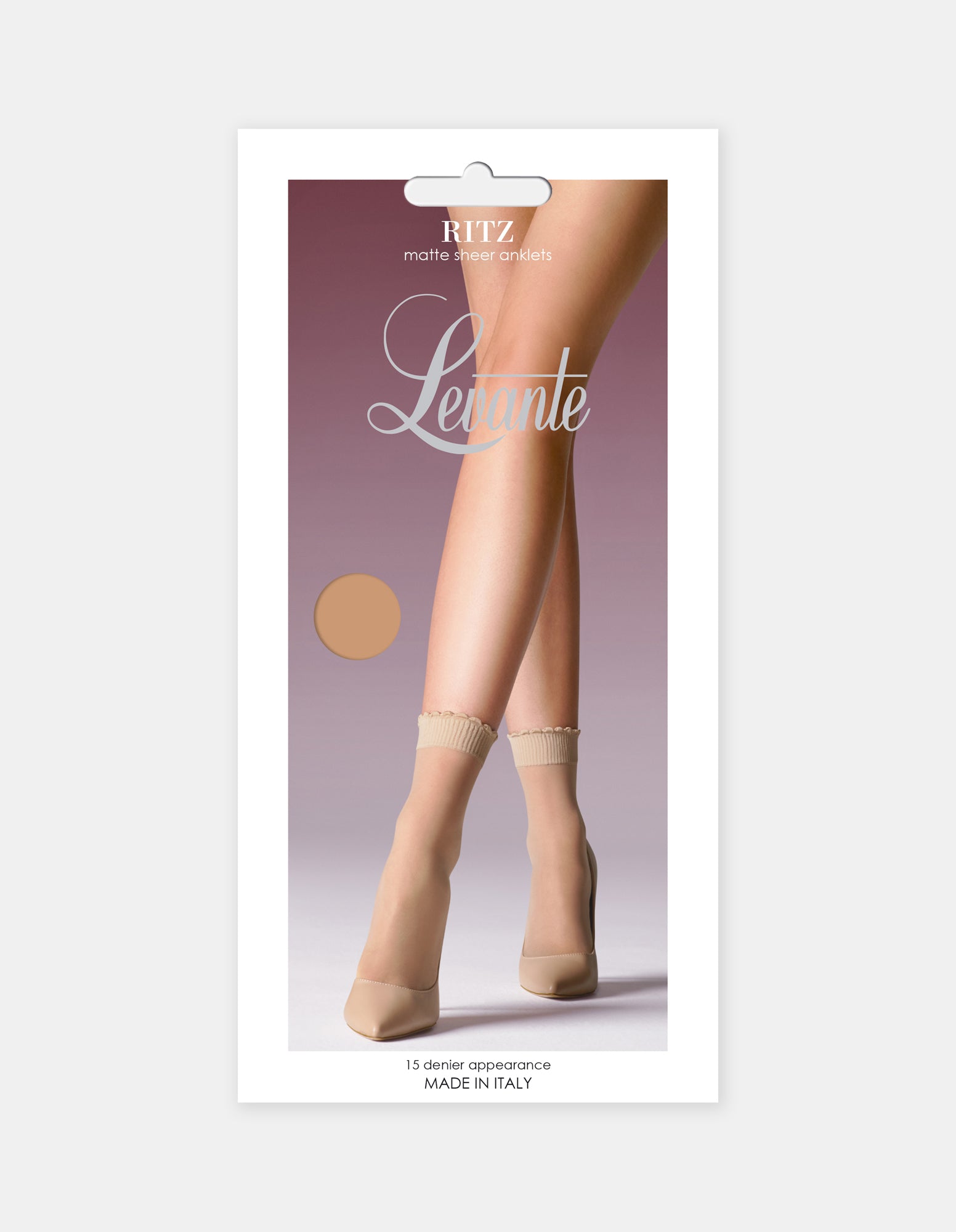 Levante Ritz Matte Sheer Anklet - Suede