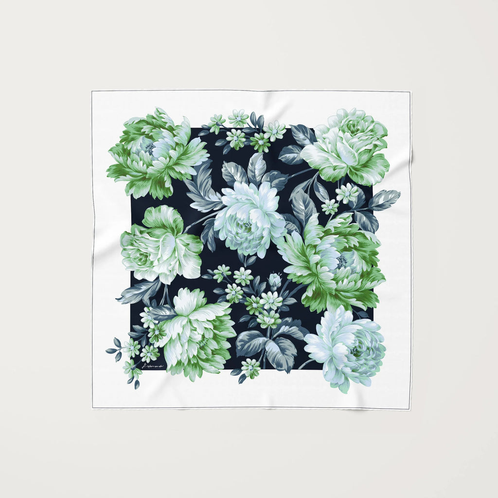 Koko Monde Rosalie Honeydew Silk Scarf