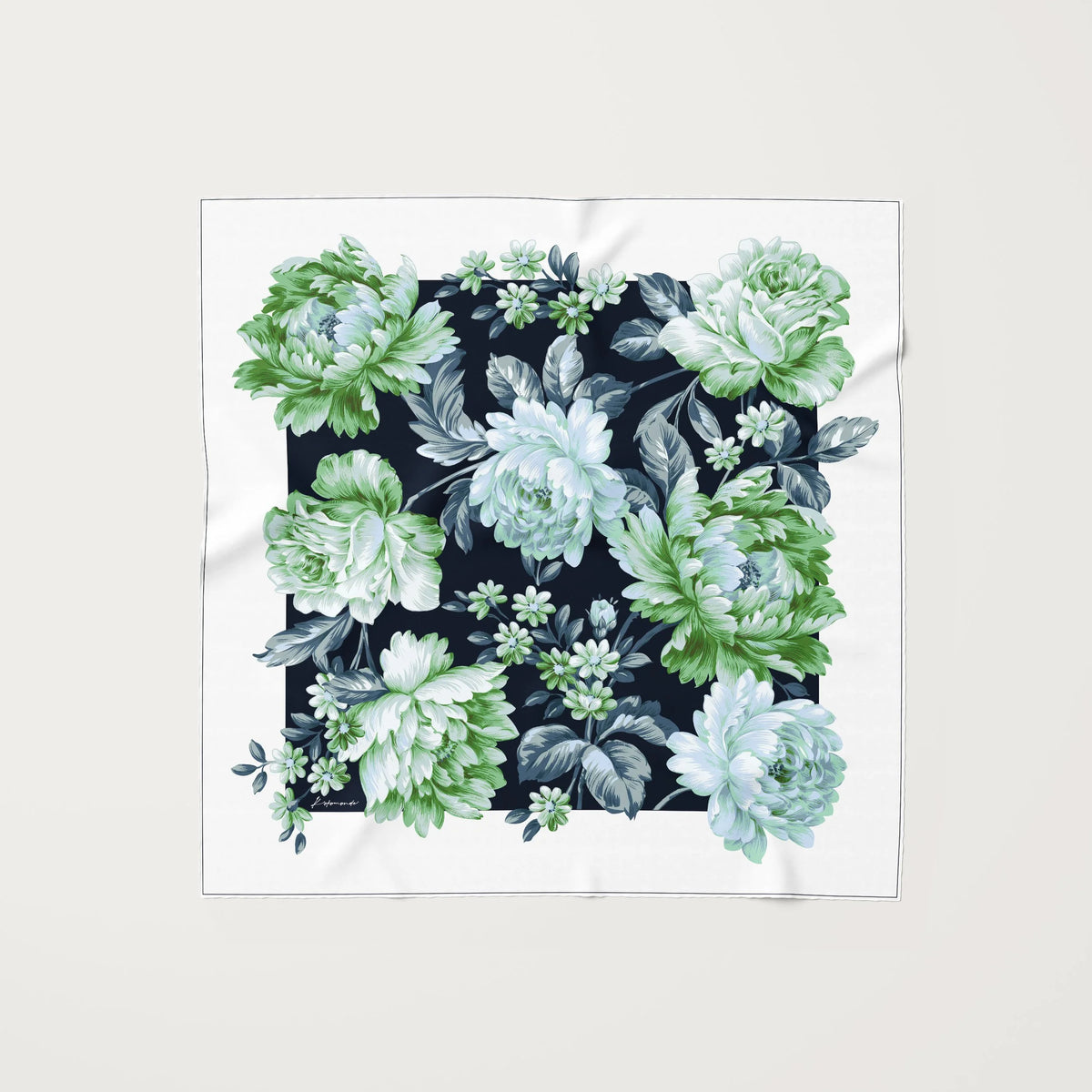 Koko Monde Rosalie Honeydew Silk Scarf