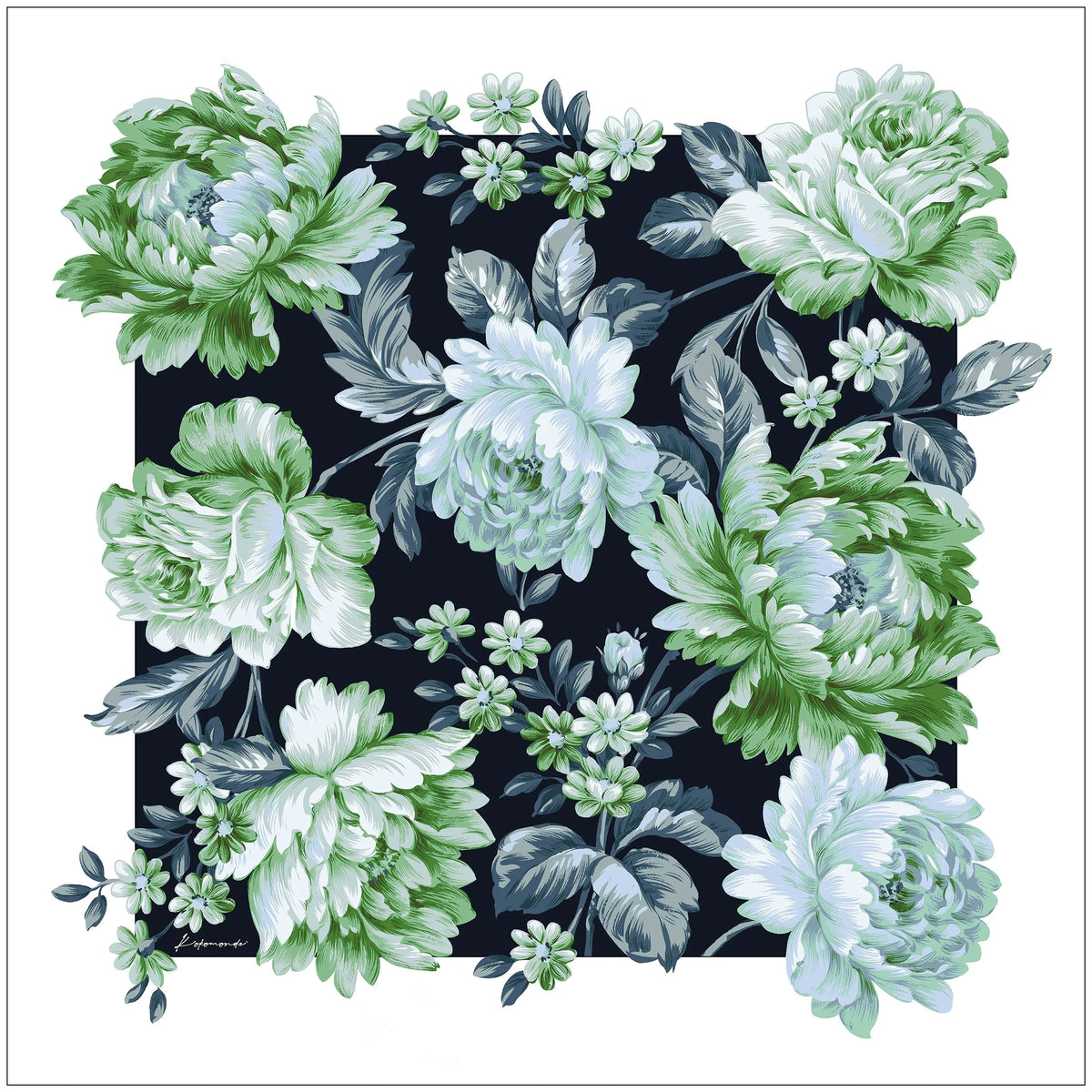 Koko Monde Rosalie Honeydew Silk Scarf