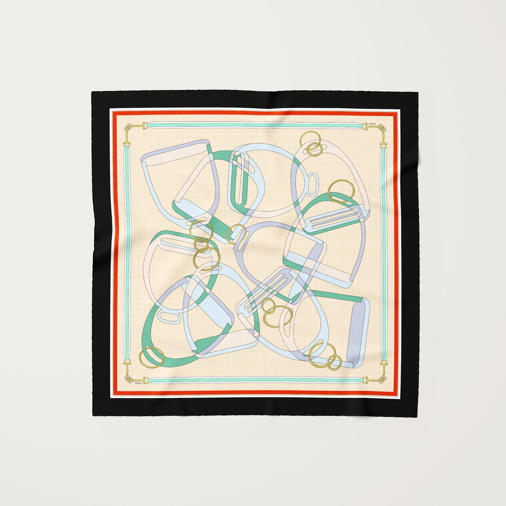 Koko Monde Sabot Persimmon Silk Scarf