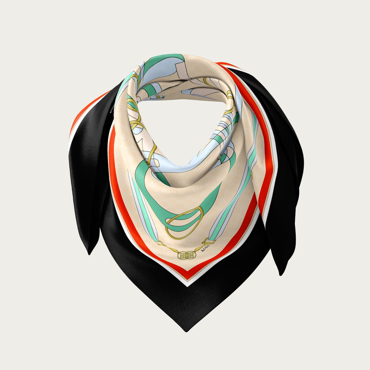 Koko Monde Sabot Persimmon Silk Scarf