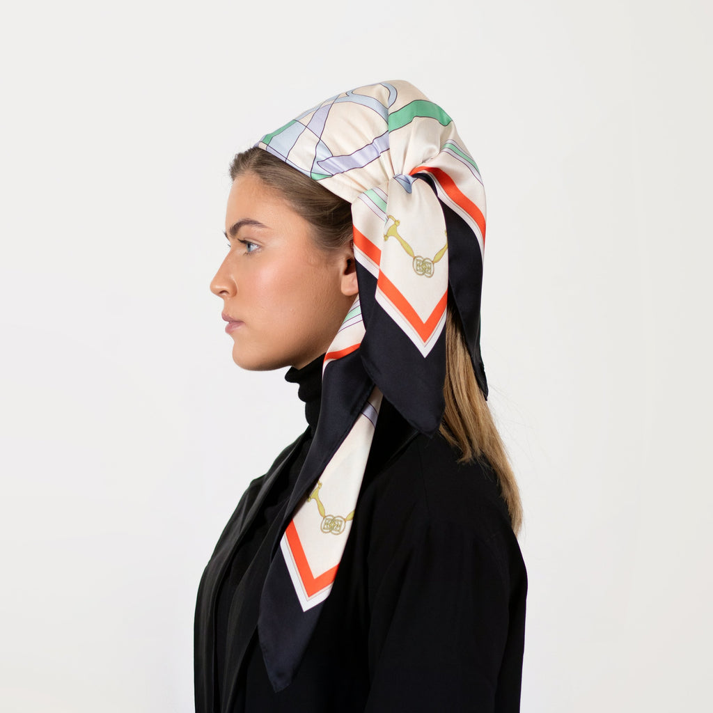 Koko Monde Sabot Persimmon Silk Scarf