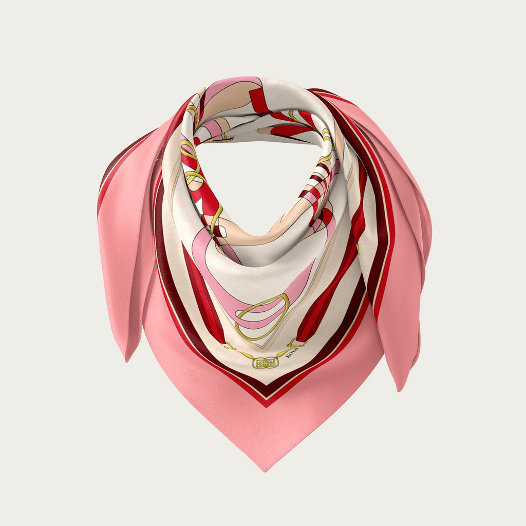 Koko Monde Sabot Rosette Silk Scarf