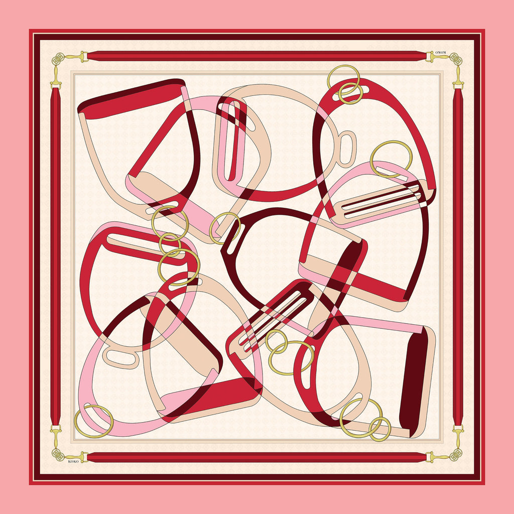 Koko Monde Sabot Rosette Silk Scarf