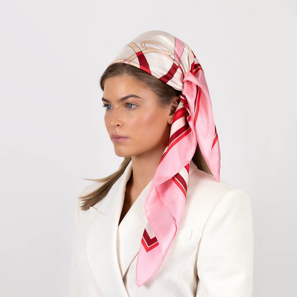 Koko Monde Sabot Rosette Silk Scarf