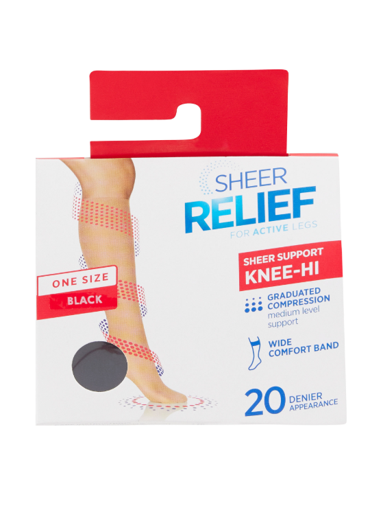 Sheer Relief Support Knee High - Mini Beige