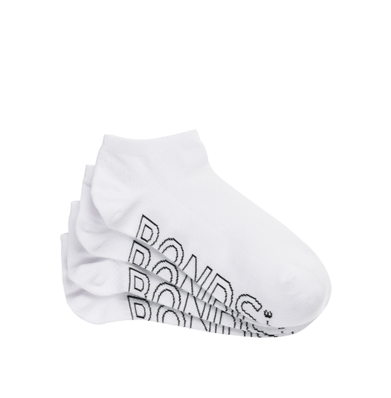 Bonds Logo Low Cut Lightweight Socks - Womens - 4pk - White