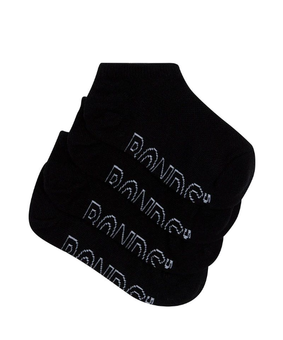 Bonds Logo Lightweight No Show Socks - Childrens - 4pk - Black