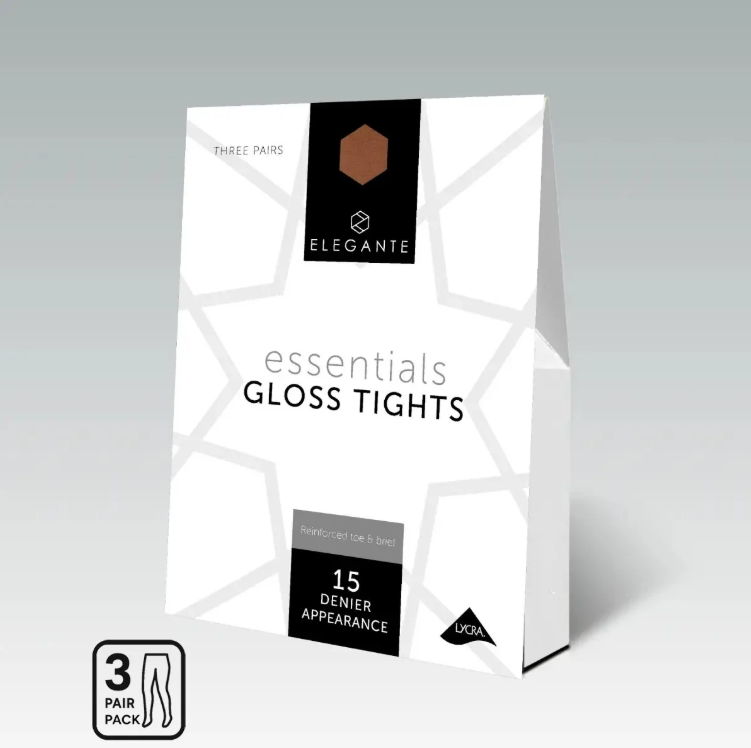 Elegante Essentials Gloss Tights - Copper - 3pk