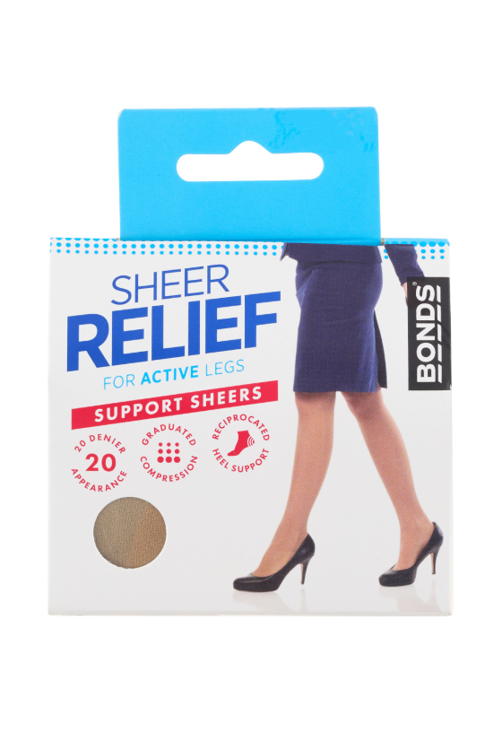 Sheer Relief Compression Pantyhose 20 Den - Mini Beige