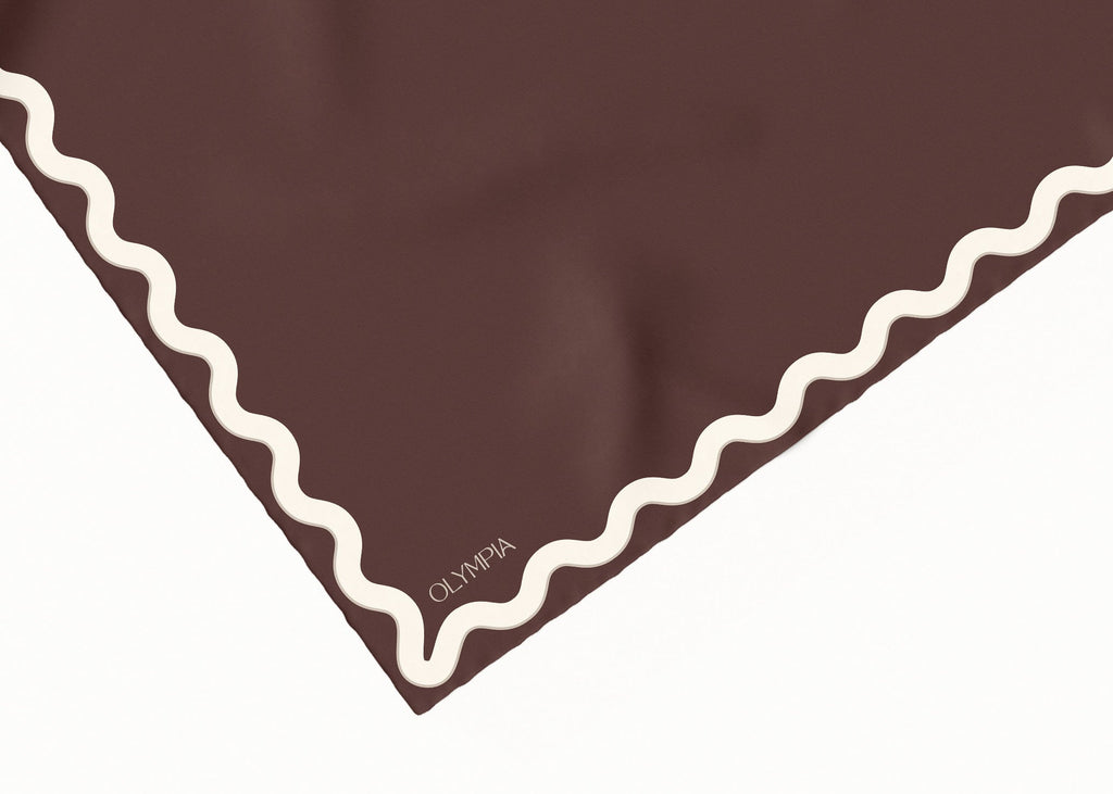 Olympia Sophie Cocoa Cream Midi Scarf