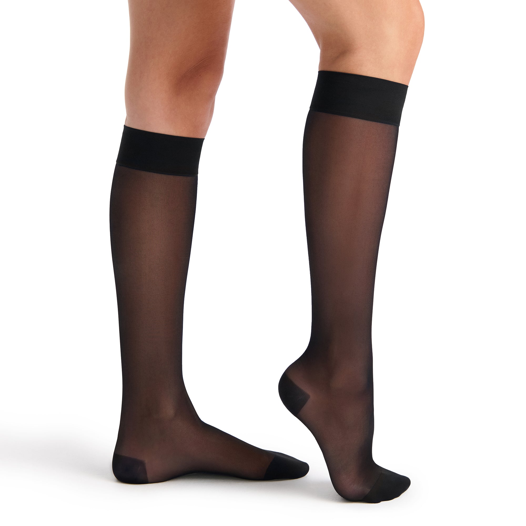 Therapeutix Compression Knee High 70 Den - Black
