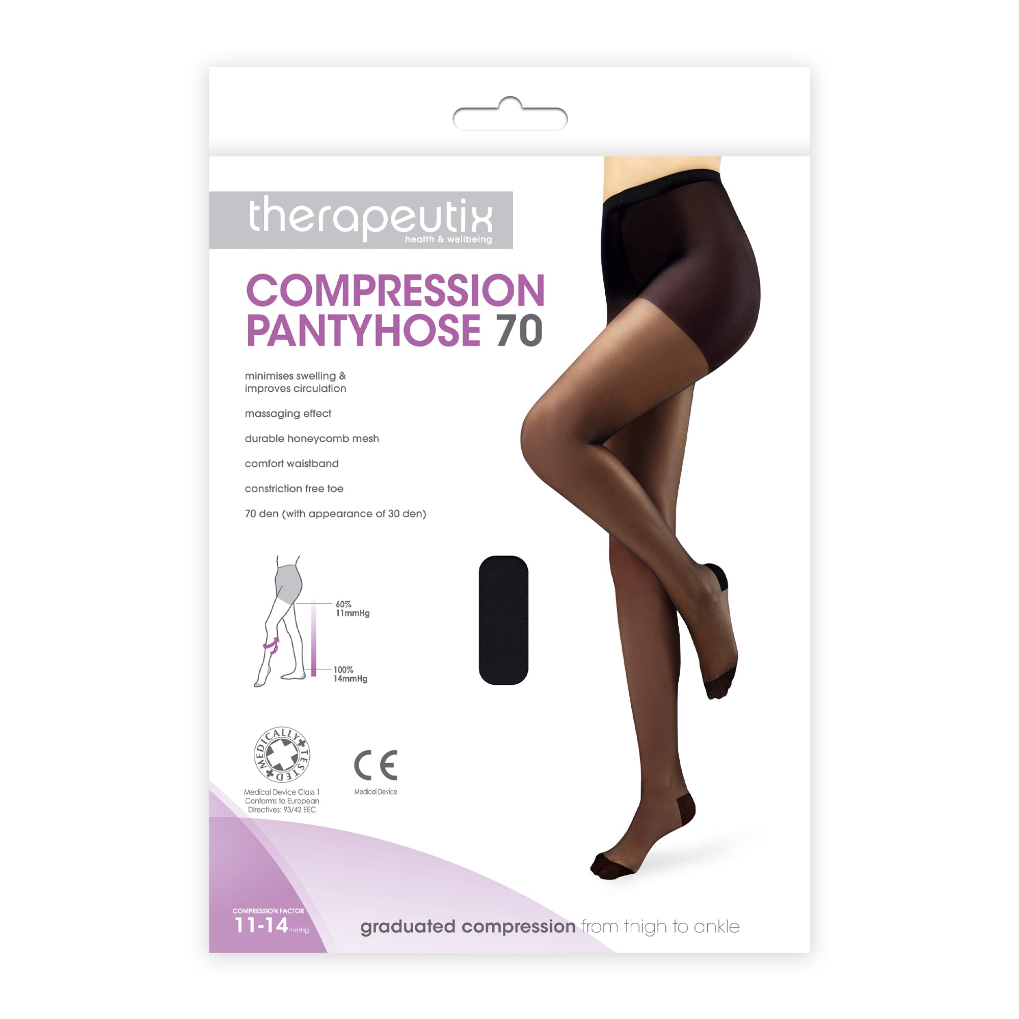 Therapeutix Compression Pantyhose - Natural