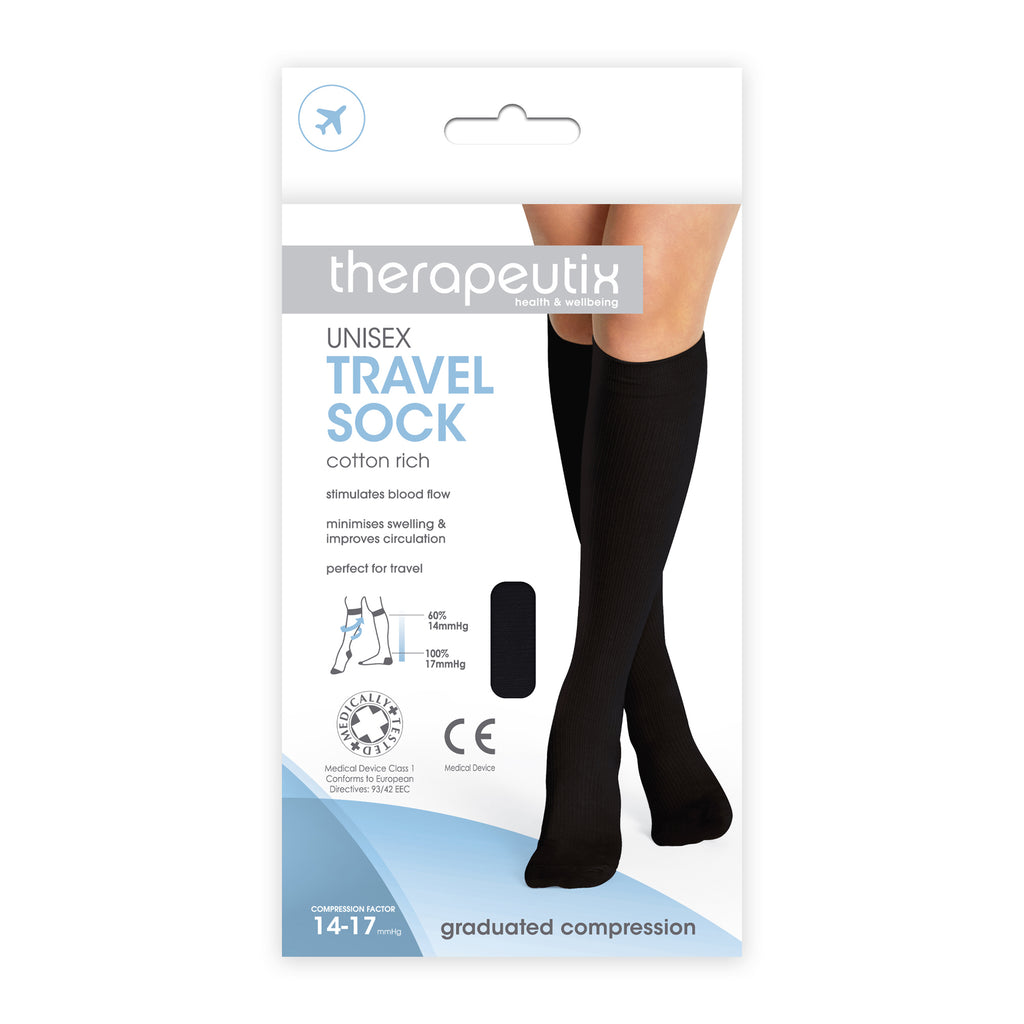 Therapeutix Compression Travel Socks - Black