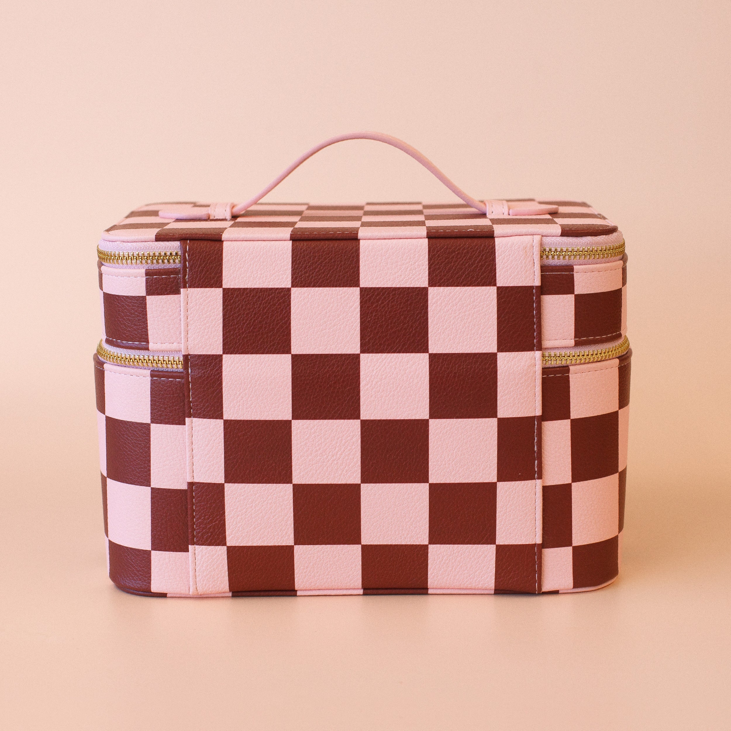 Cherry Check Vanity Case - The Classic