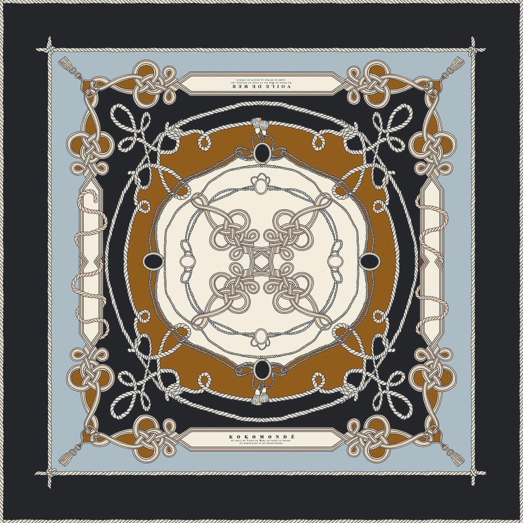 Koko Monde Voile De Mer Baritone Silk Scarf