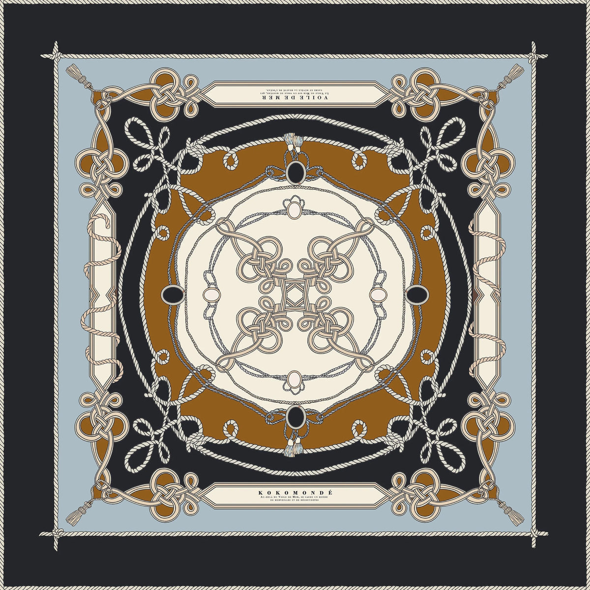 Koko Monde Voile De Mer Baritone Silk Scarf