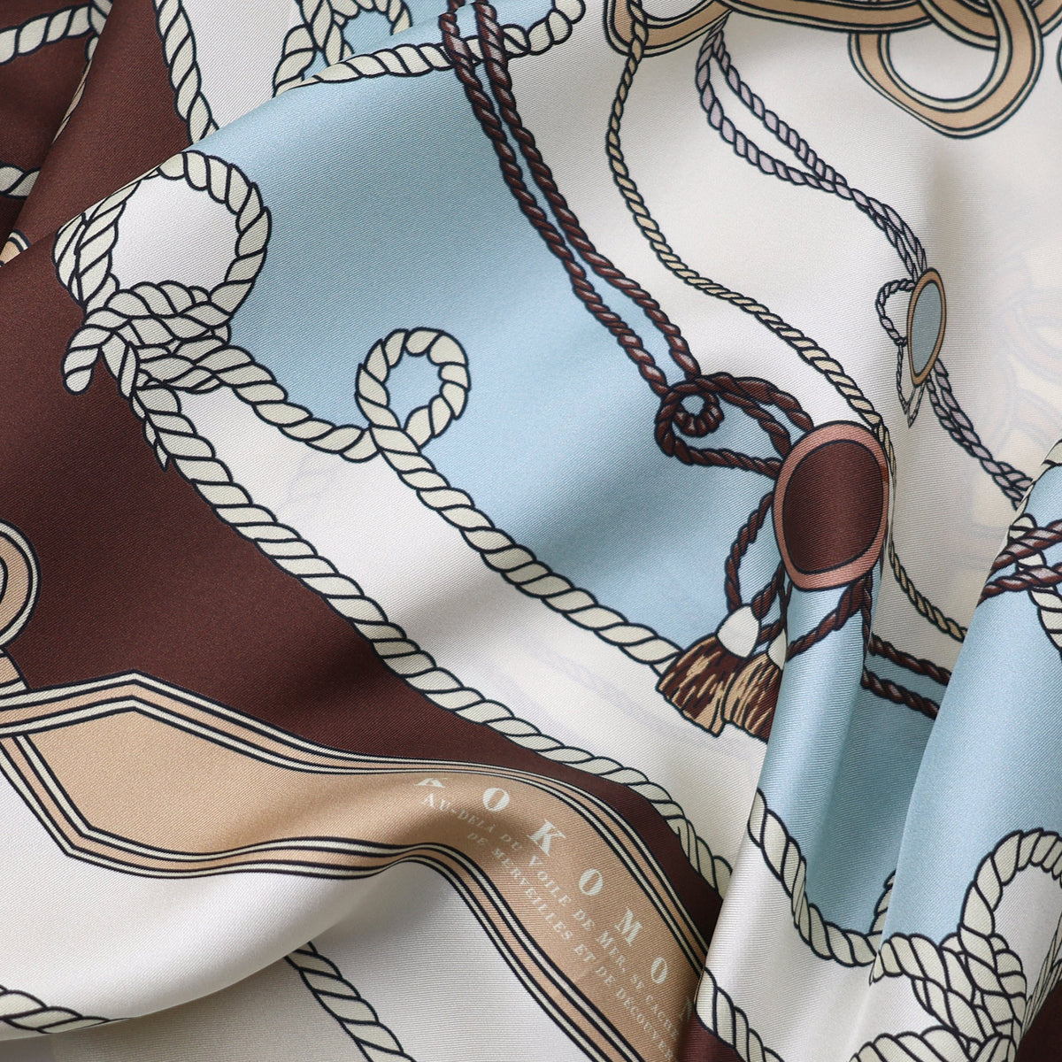 Koko Monde Voile De Mer Chicory Silk Scarf