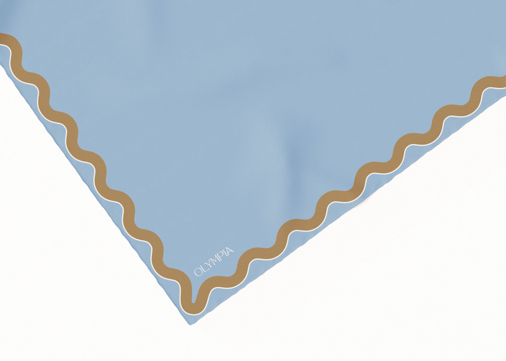 Olympia Sophie Midi Scarf - Bluebird/Croissant