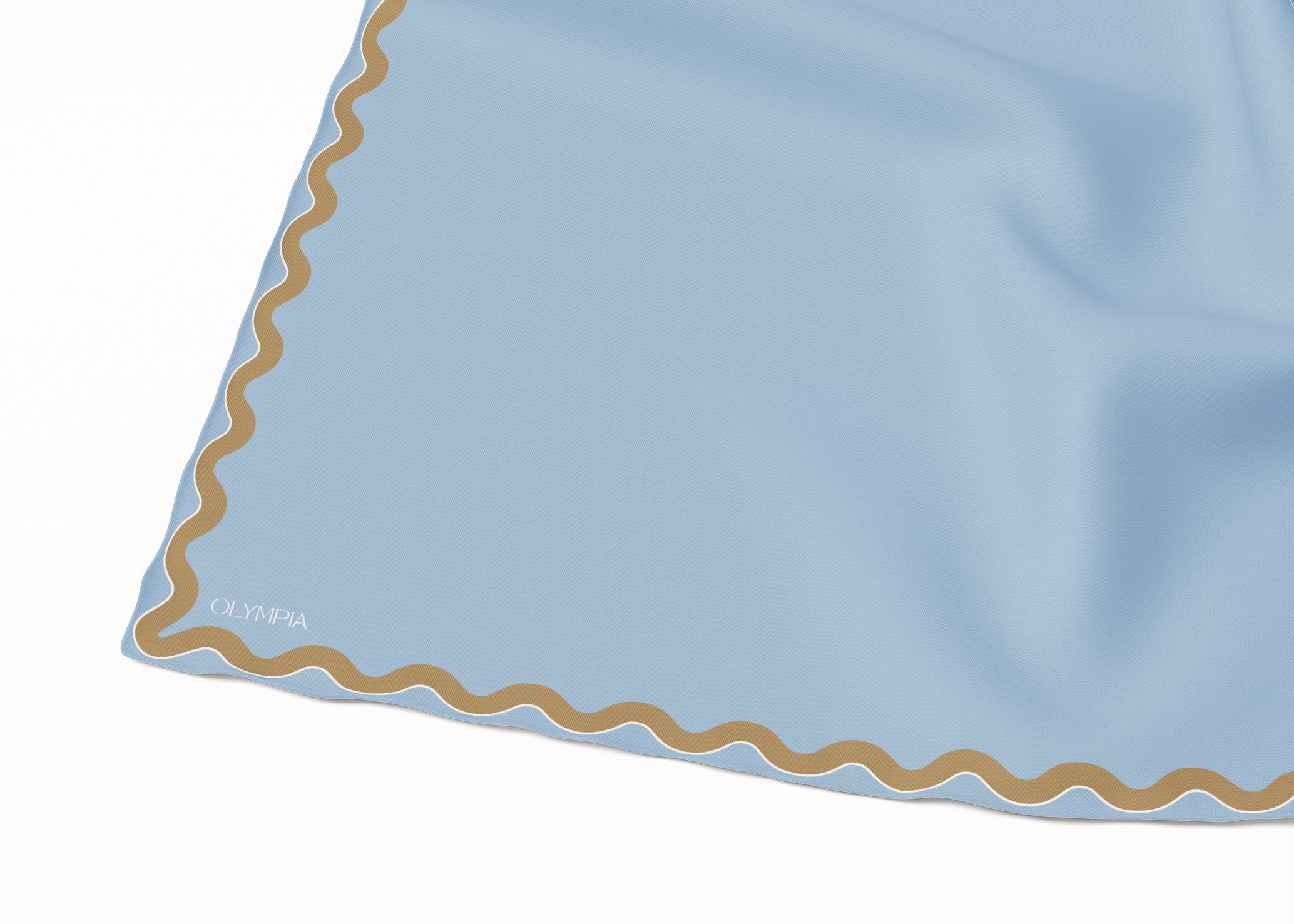 Olympia Sophie Midi Scarf - Bluebird/Croissant