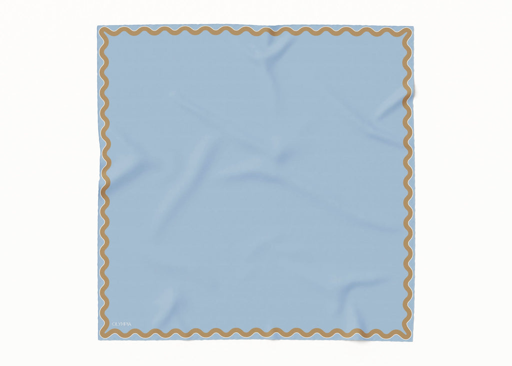 Olympia Sophie Midi Scarf - Bluebird/Croissant