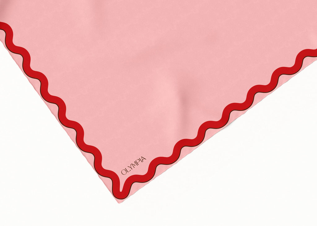 Olympia Sophie Midi Scarf - Macaron/Cherry