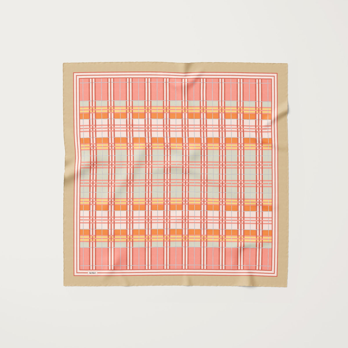 Koko Monde Weave Vert Amande Silk Scarf