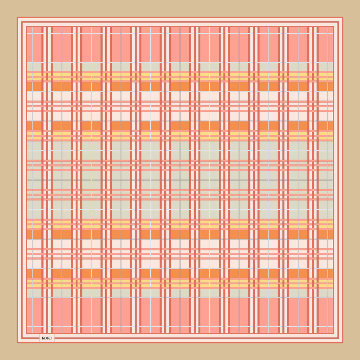 Koko Monde Weave Vert Amande Silk Scarf