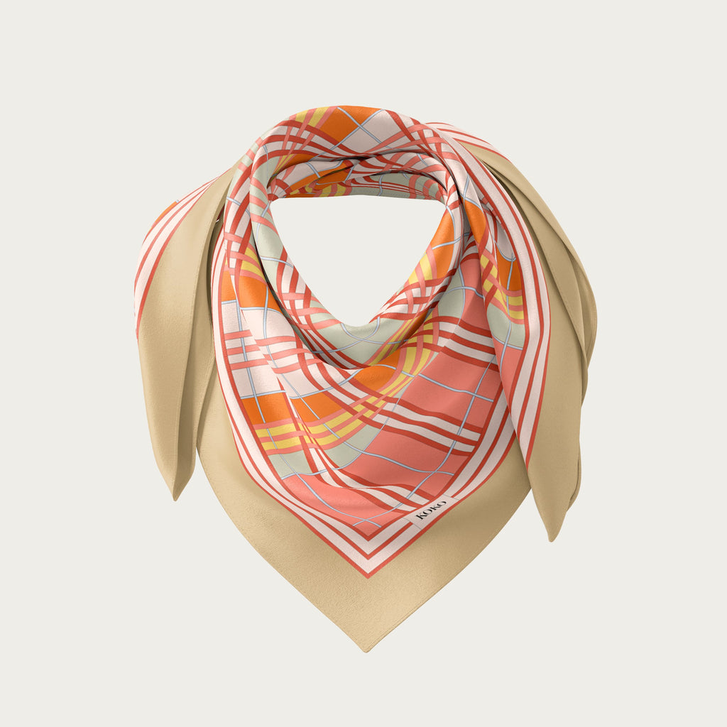 Koko Monde Weave Vert Amande Silk Scarf