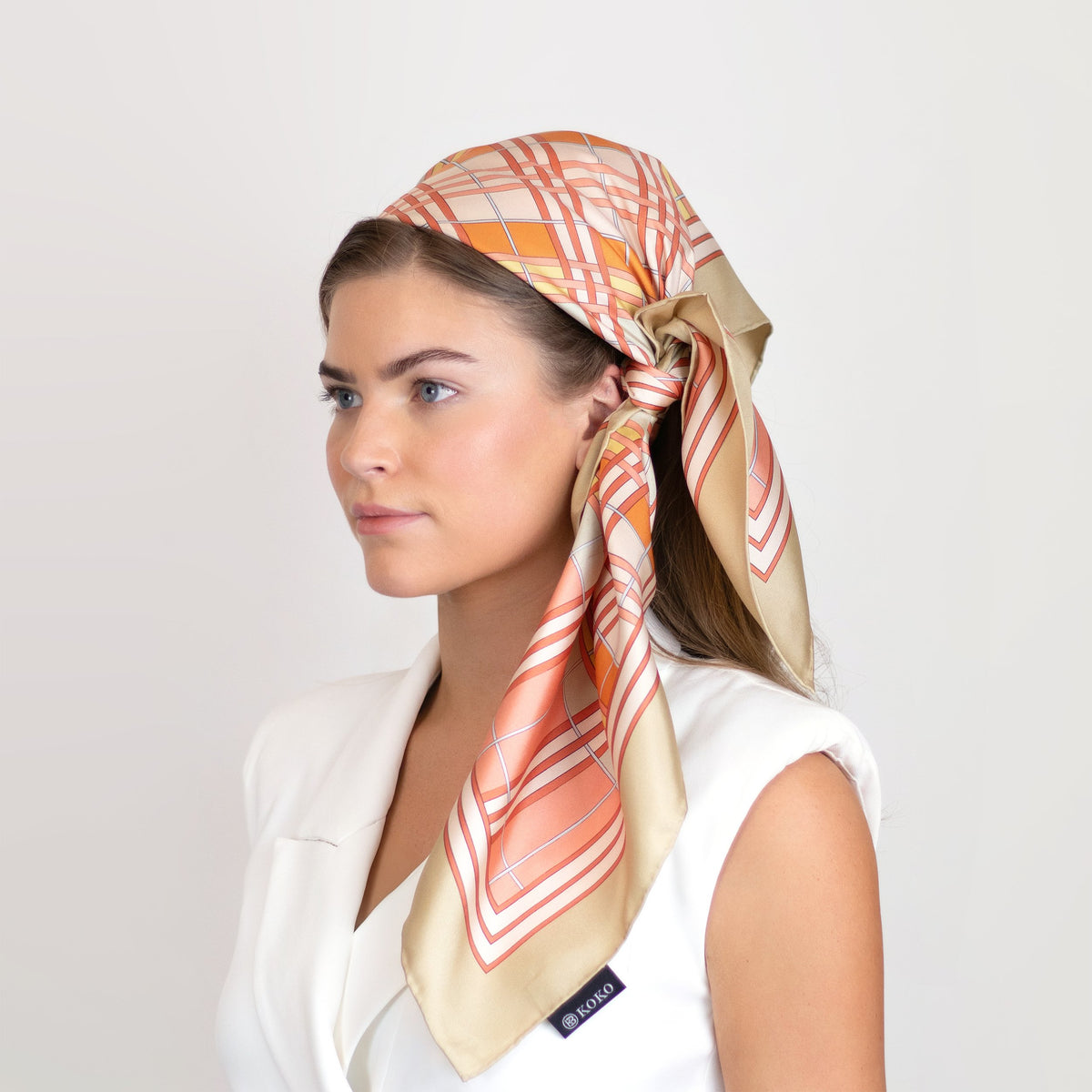 Koko Monde Weave Vert Amande Silk Scarf