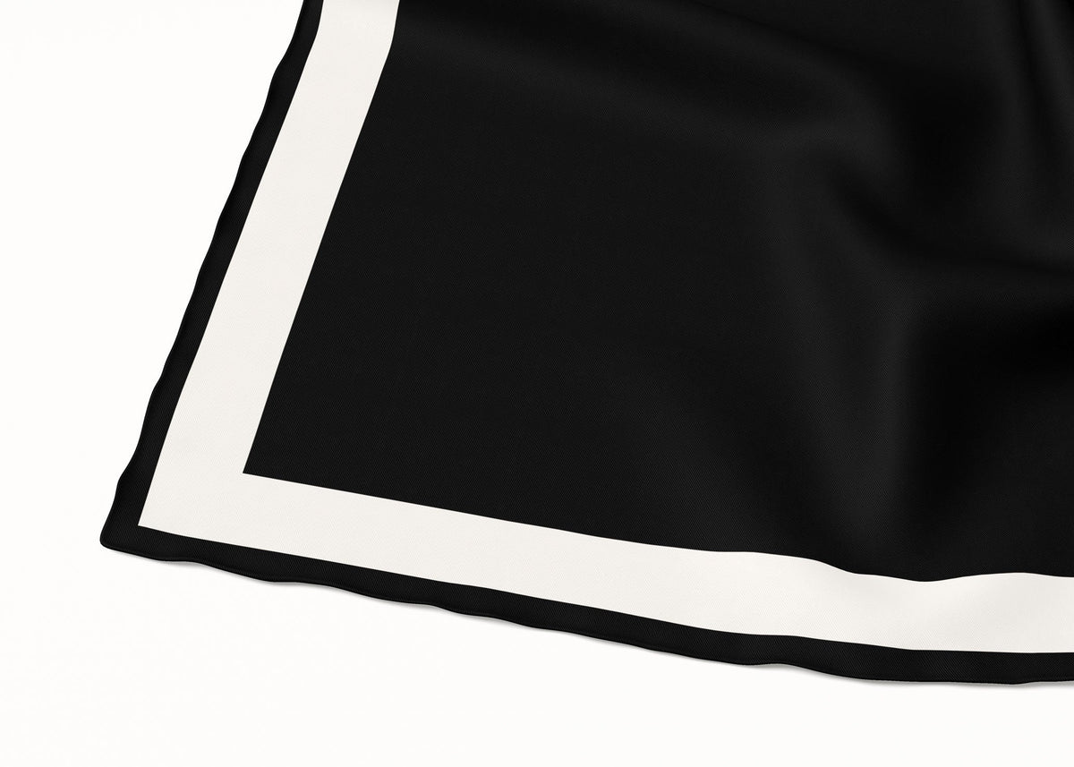 Olympia Imelda Ebony Antique White Midi Scarf