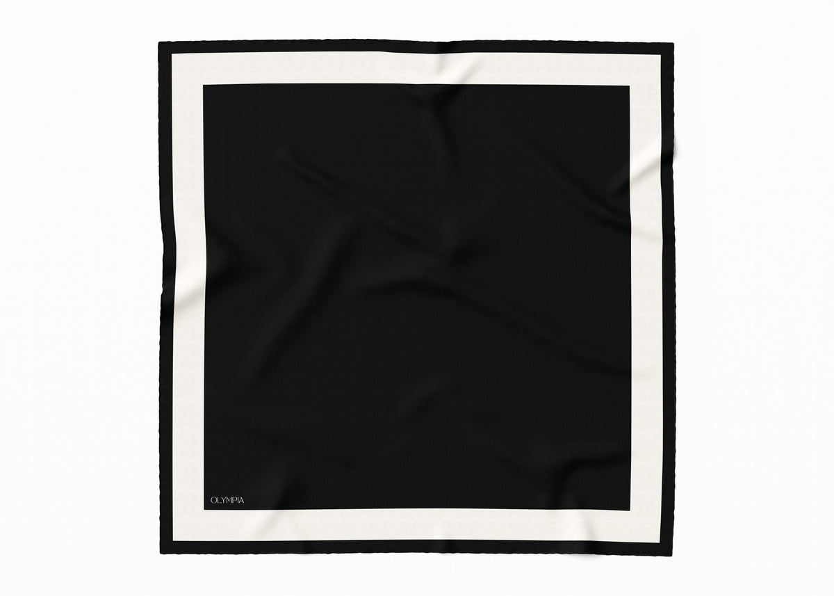 Olympia Imelda Ebony Antique White Midi Scarf