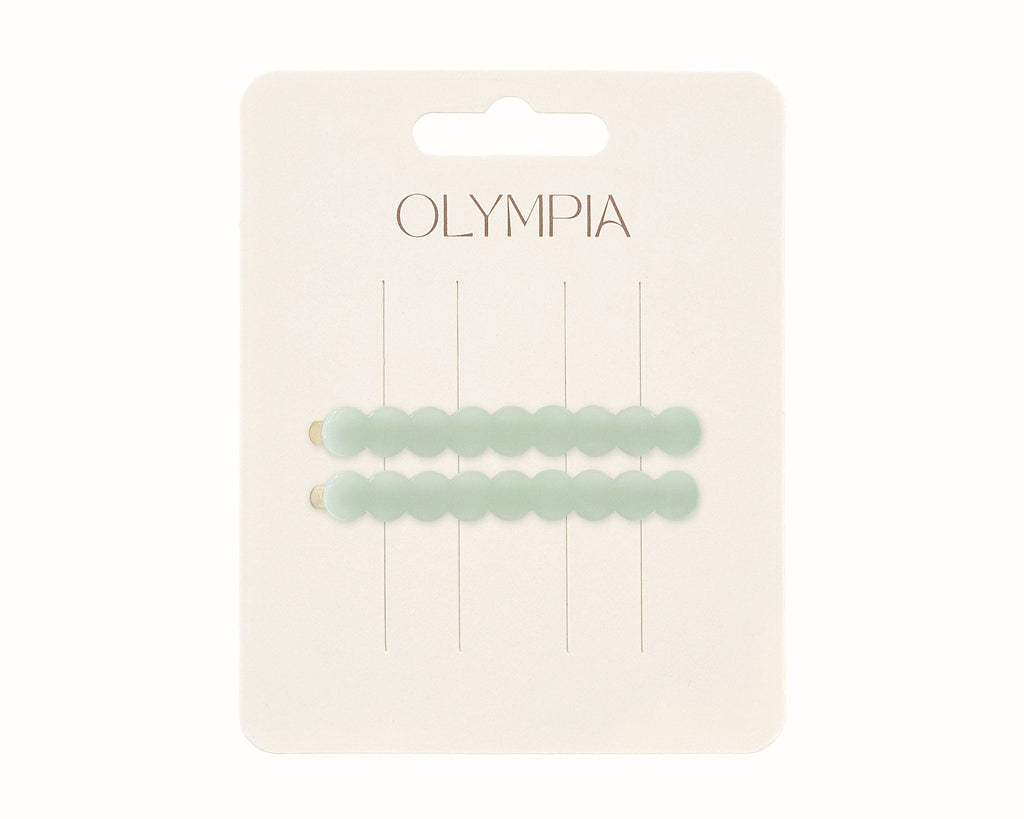 Olympia Zimi Slide Hair Clips - Aqua