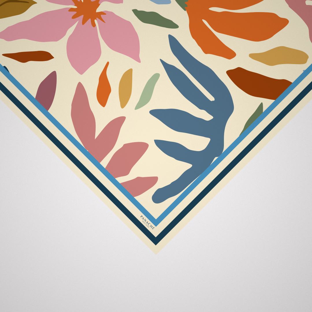 Panache Autumn Blossoms Silk Scarf