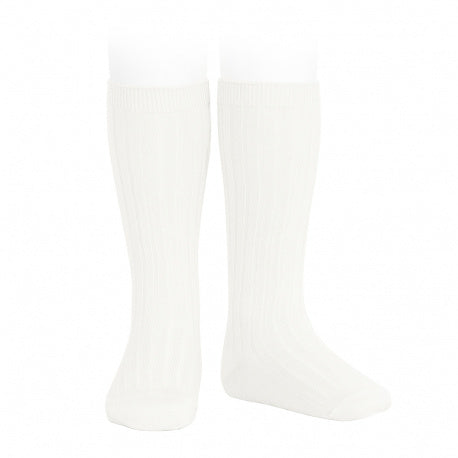Condor Knee High Ribbed Sock - Nata (Cream)