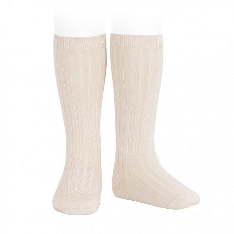 Condor Knee High Ribbed Sock - Lino (Linen)
