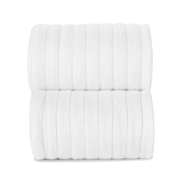Condor Knee High Ribbed Sock - White