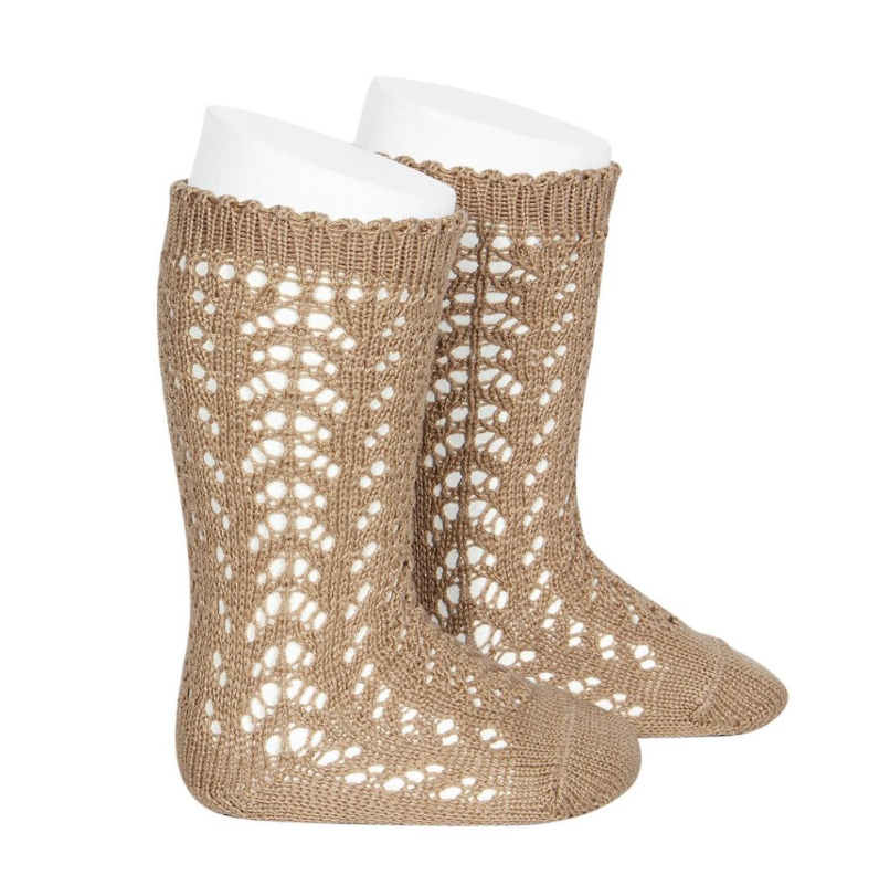 Condor Full Openwork Knee Socks - Camel (326)