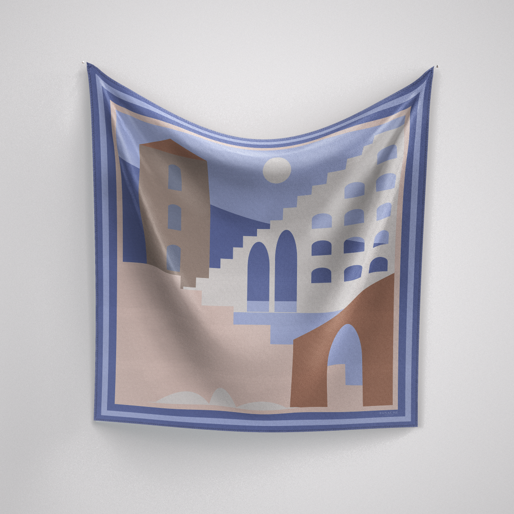 Panache Abstract Night Silk Scarf