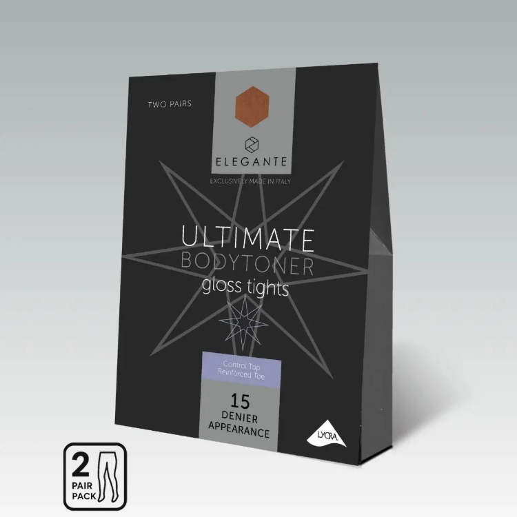 Elegante Body Toner Tights - Bronze Glow - 2pk