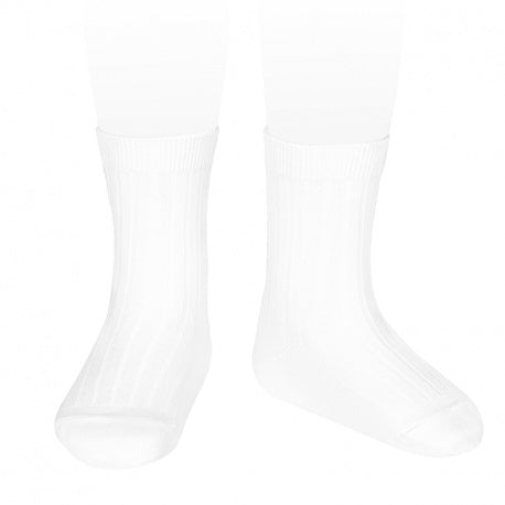 Condor Ribbed Short Socks - White (200)