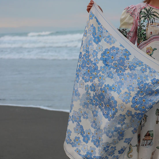 Dawn Design Iris Silk Scarf