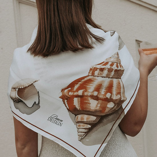 Dawn Design Dawn Shells Silk Scarf