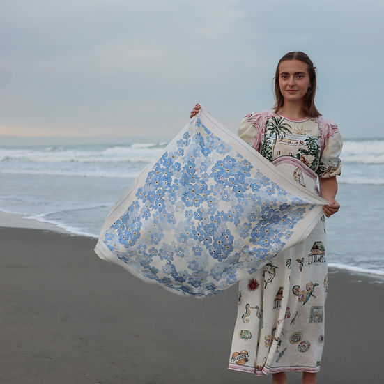 Dawn Design Iris Silk Scarf