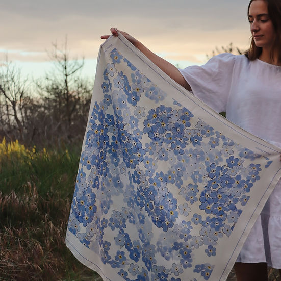 Dawn Design Iris Silk Scarf