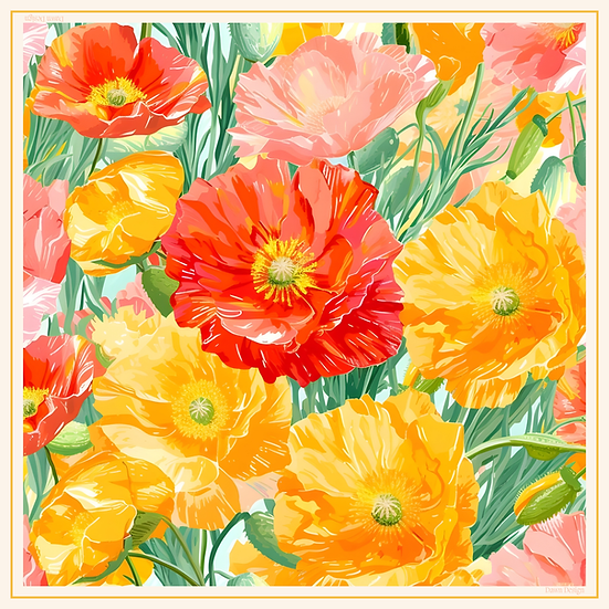 Dawn Design Elypsian Meadow Silk Scarf