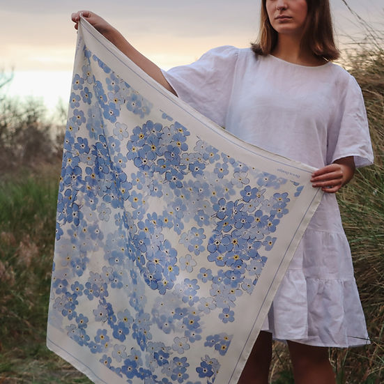 Dawn Design Iris Silk Scarf