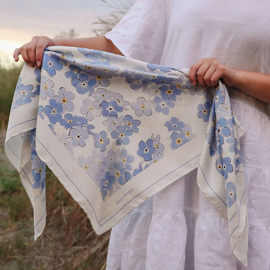 Dawn Design Iris Silk Scarf